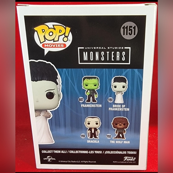 Bride of frankenstein figure and funko pop (NIB) Brand new bendy figs monsters - Picture 12 of 12